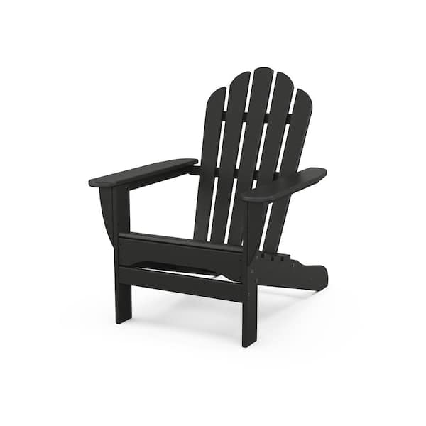 POLYWOOD Monterey Bay Adirondack Chair in Charcoal Black