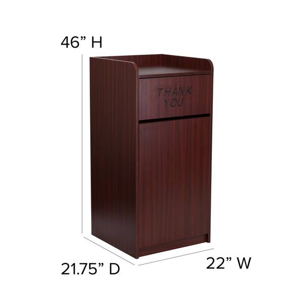 Carnegy Avenue Mahogany Sony Laminate Wood Commercial-Grade Trash