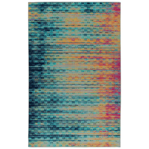Kaleen Zuma Beach Multi 5 ft. 3 in. x 7 ft. 3 in. Indoor/Outdoor Area Rug