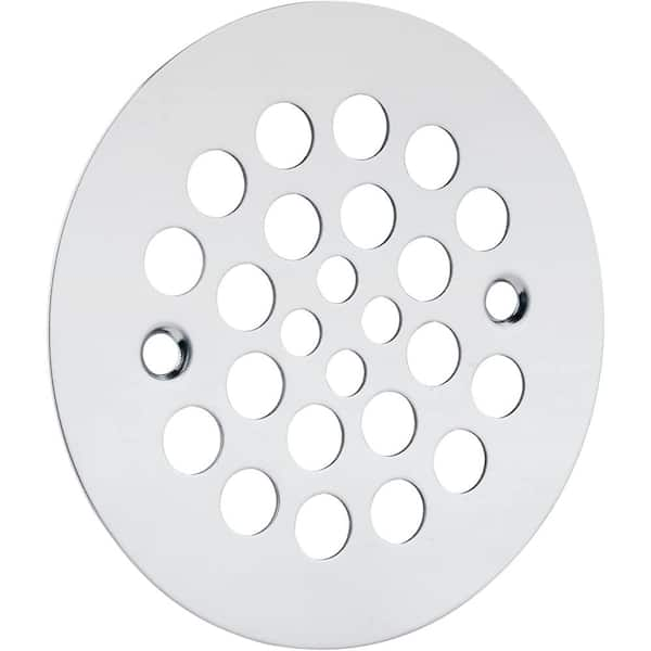 Dyiom 4.25 in. W x 4.25 in. D Golden Shower Strainer Drain Trim Set, Screw in Shower Strainer Drain Cover