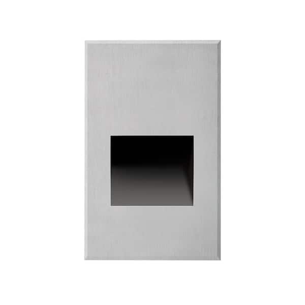 KUZCO Sonic 5 in. 1-Light 12-Volt 4-Watt Brushed Nickel Integrated LED Exterior Stair Light