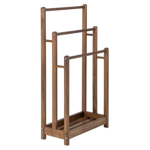 Freestanding Towel Rack, 3-Bar Hand Towel Drying Stand, Bottom Storage Shelf, For Bathroom