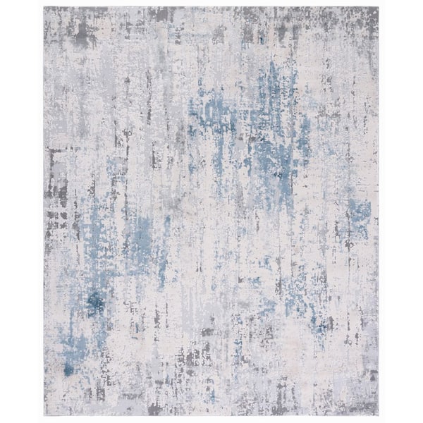 SAFAVIEH Invista Grey/Blue 8 ft. x 10 ft. Distressed Gradient Area Rug