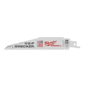 6 in. 7/11 Teeth per in. Wrecker Demolition Multi-Material Cutting Sawzall Reciprocating Saw Blades (100 Pack)