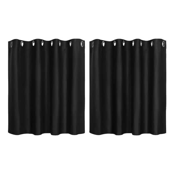 Outdoor Curtains 54x84 Inc 4-Pack Privacy Protection & Light Filtering Waterproof Black Grommet for Patio Gazebo Porch