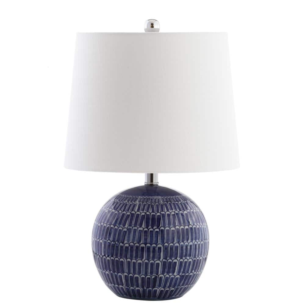Ronald 21" Navy Blue Ceramic LED Table Lamp