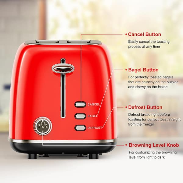 Toastation®2 Slice Toaster and Countertop Toaster Oven (Red