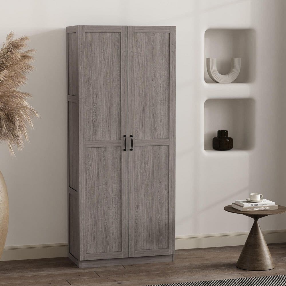 Manhattan Comfort Cornelia Grey 71.11 in. Modern Accent Storage