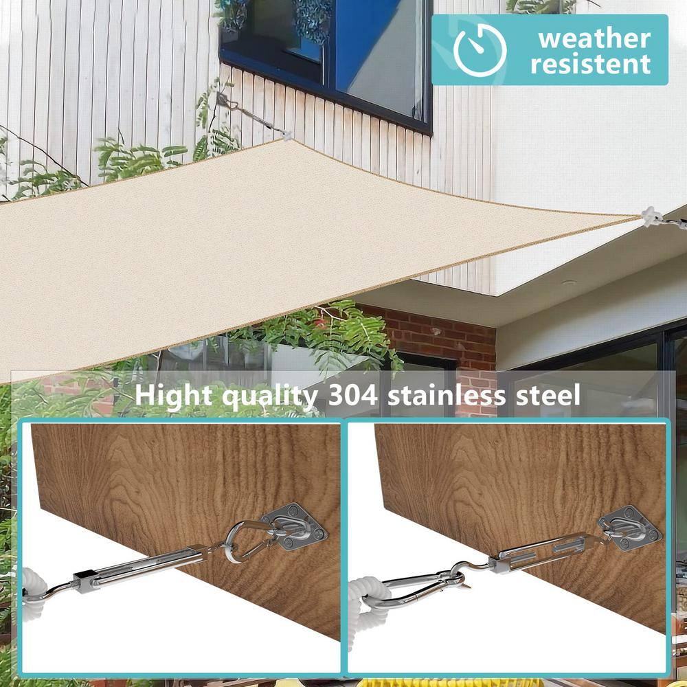 5 Inch Heavy Duty Stainless Steel Sun Shade Sail Hardware Kit