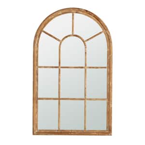 34in.x54.3in.Large Arched Decorative Mirror, Classic Architectural Style Solid Fir Interior Decoration Corner Moulding