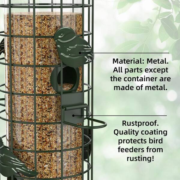 ITOPFOX Waste Proof Green Metal Squirrel Guard Hanging Wild