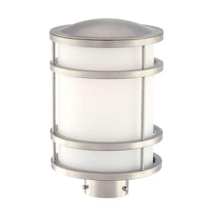 Bay View 1-Light Brushed Stainless Steel Outdoor Post Lantern