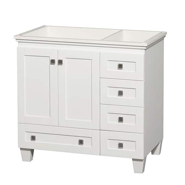 Wyndham Collection Acclaim 36 in. Vanity Cabinet Only in White ...