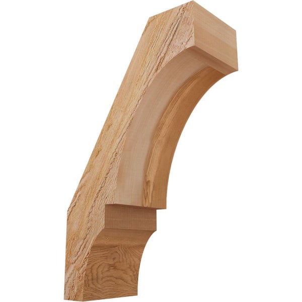 Ekena Millwork 6"W x 12"D x 20"H Balboa Rough Sawn Knee Brace, Western Red Cedar