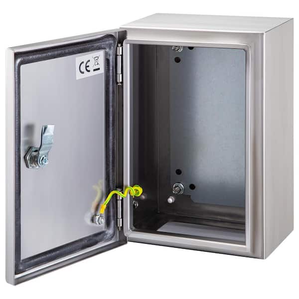 VEVOR 576 cu. in. Electrical Enclosure Box 12 x 8 x 6 in. NENA 4X IP66 Wall Mount Junction Box Stainless Steel Screw Cover