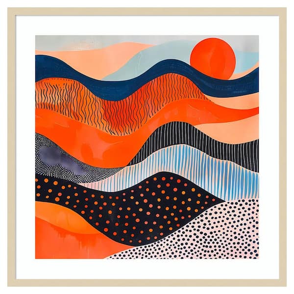 Amanti Art Abyss by Walker Noble 33 in. W x 33 in. H. Wood Framed Wall Art Print Framed in Brown