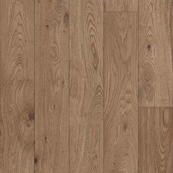 ACQUA FLOORS Brewster Oak 1/4 in. T x 5 in. W Click Lock Wire Brushed Engineered Hardwood Flooring (16.7 sq.ft./case)