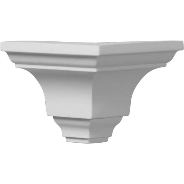 Ekena Millwork 3-1/4 in. x 3-1/4 in. x 3-1/4 in. Urethane Outside Corner Moulding (Matches Moulding MLD03X03X04SA)