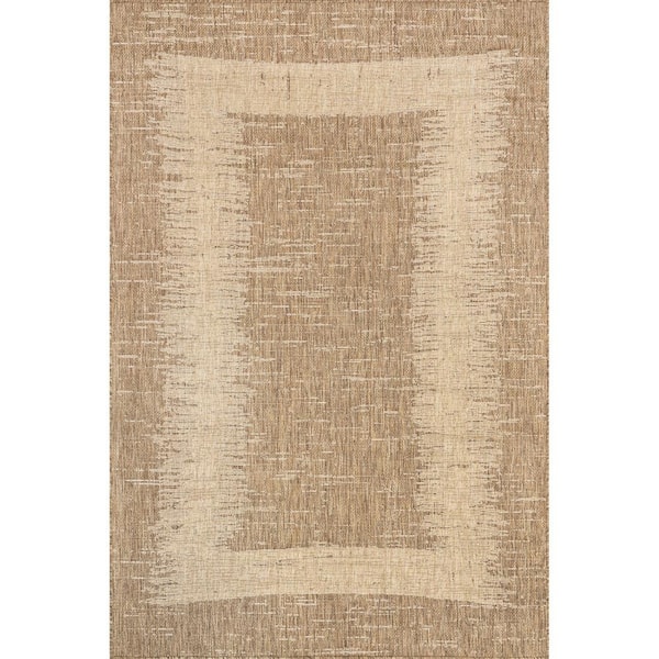 nuLOOM Tami Transitional Square Beige 6 ft. 7 in. x 9 ft. Indoor/Outdoor Area Rug