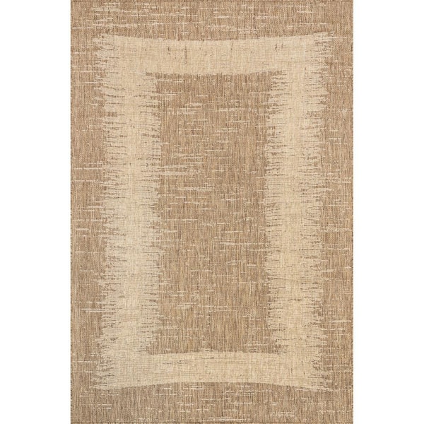 nuLOOM Tami Transitional Square Beige 9 ft. 6 in. x 12 ft. Indoor/Outdoor Area Rug
