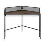 42 in. Corner Dark Walnut Computer Desks with Cable Management