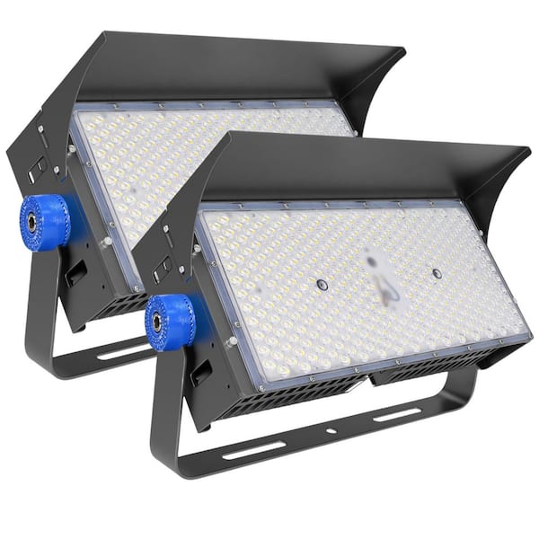 1500-Watt Equivalence Outdoor Stadium Light 39000-Lumen Bronze LED Integrated LED Flood Light IP65 for Playground 2-Pack