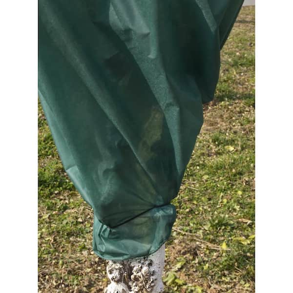 Agfabric 0.95 oz., 26 in. H 26 in. D Plant Cover w/Drawstring Design Freeze Protect Dark Green