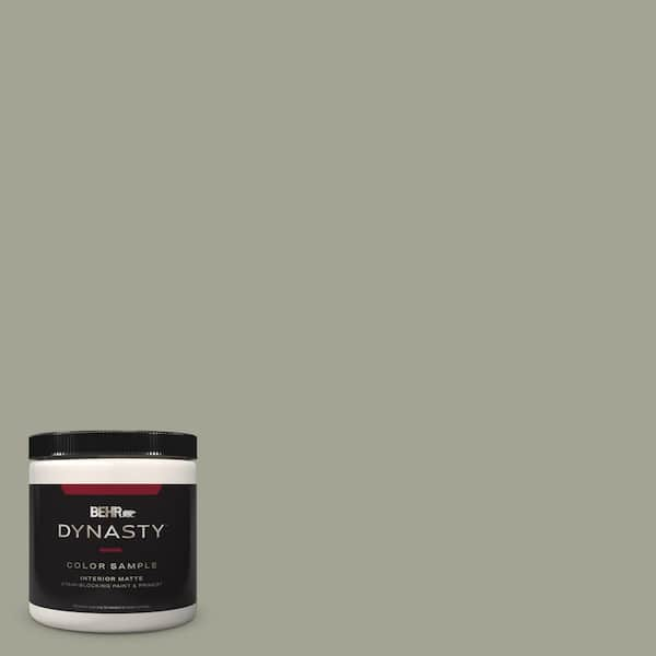 BEHR DYNASTY 8 oz. #HDC-NT-01 Woodland Sage One-Coat Hide Matte Stain-Blocking Interior/Exterior Paint & Primer Sample