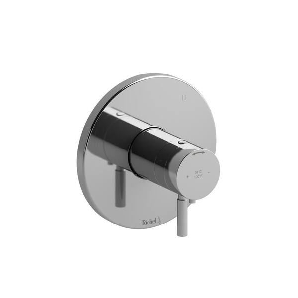 Riu 1-Handle Wall Mount 1/2 in. Therm and Pressure Balance Trim Kit in Chrome (Valve Not included)