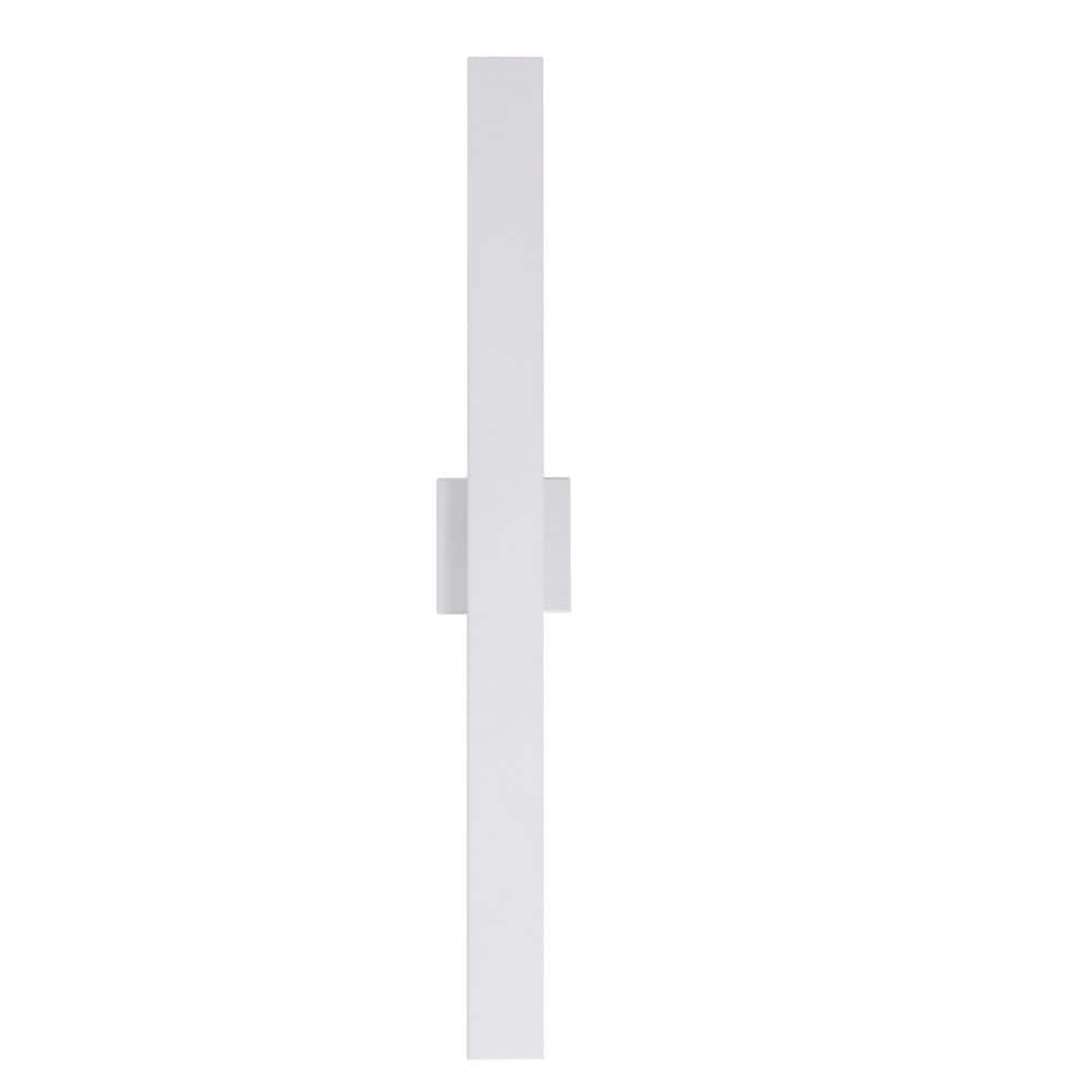 32 in. White Rotary Base Integrated LED Outdoor Hardwired Wall Lantern Scone with 18-Watt LED Bulb for Yard, Entryway price history on PriceWatchPro