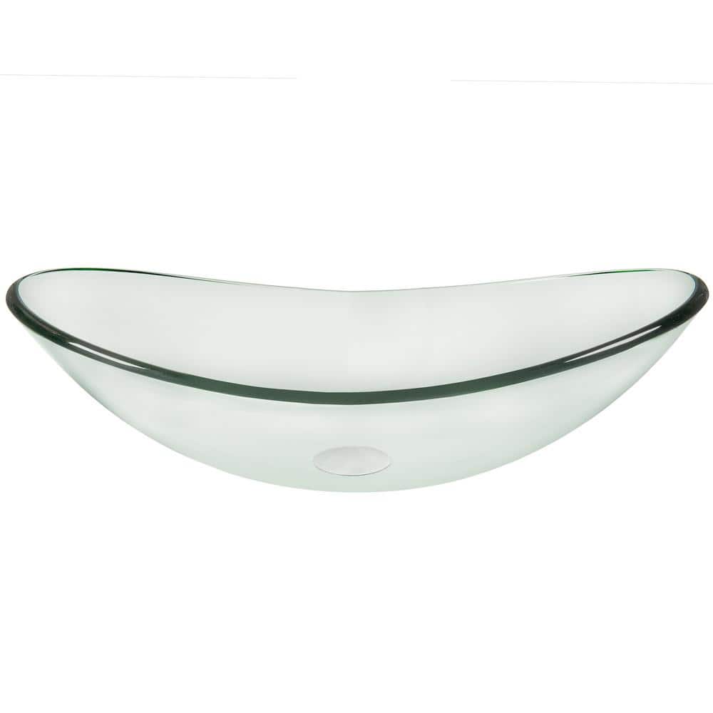 Chiaro Clear Oval Glass Above-Counter Bathroom Sink
