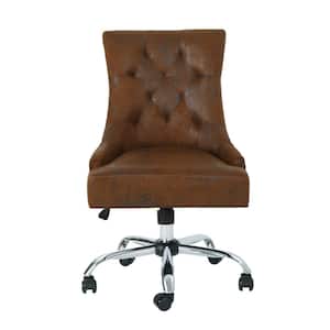 Americo Tufted Back Brown Home Office Desk Chair