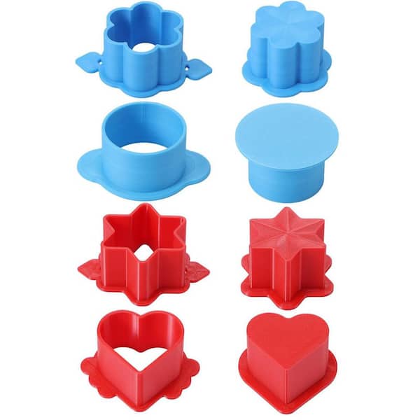4-Pieces Food Grade PLA Cake Pop Mold Set Circle Heart Star Flower Shapes Cake Pop Cutter Pusher Baking Tools