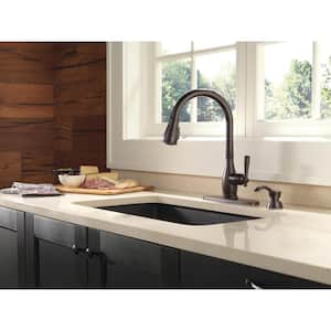 Charmaine Single-Handle Pull-Down Sprayer Kitchen Faucet with Soap Dispenser in Venetian Bronze