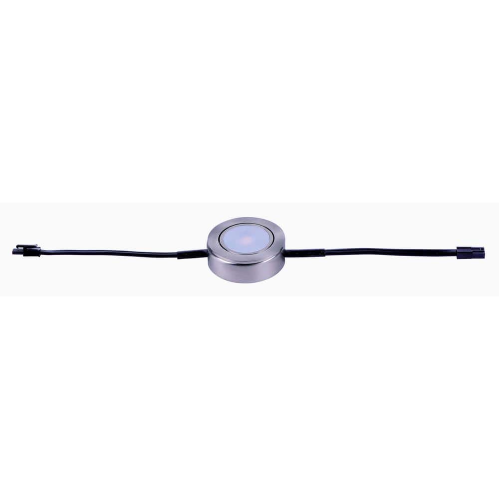 Maxim Lighting CounterMax 2.75 in. Wide LED Satin Nickel Under Cabinet Puck Light