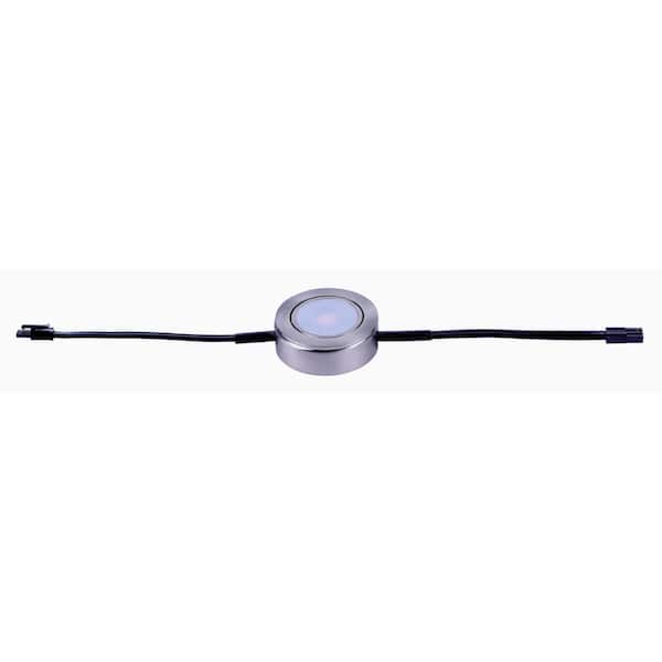 CounterMax 2.75 in. Wide LED Satin Nickel Under Cabinet Puck Light