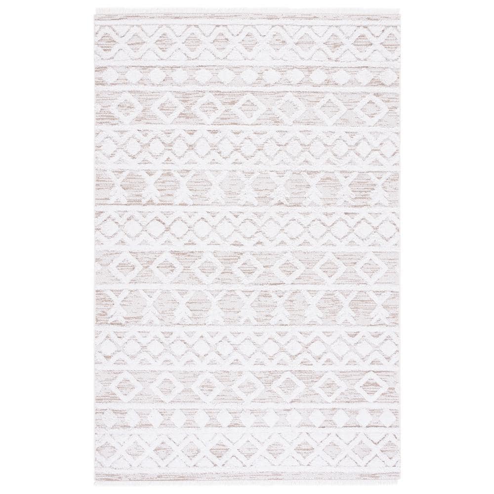 Safavieh Augustine Ivory Beige 2 Ft. X 5 Ft. Chevron Striped Area Rug 