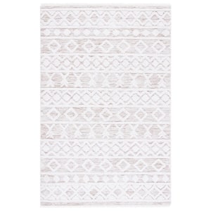 Augustine Ivory/Beige 2 ft. x 5 ft. Chevron Striped Area Rug