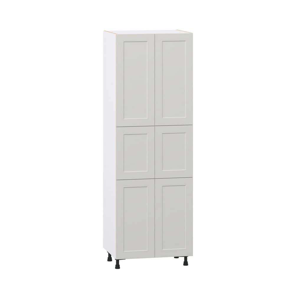 Galveston 30 in. W x 24 in. D x 89.5 in. H Assembled Shaker Pantry Kitchen Cabinet in Light Grey with 5-Shelves price history on PriceWatchPro