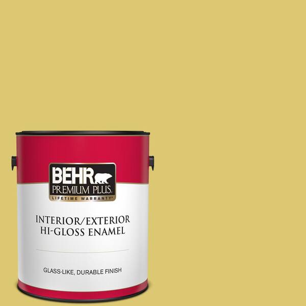 BEHR PREMIUM PLUS 1 gal. #P330-5 Midori Hi-Gloss Enamel Interior/Exterior Paint