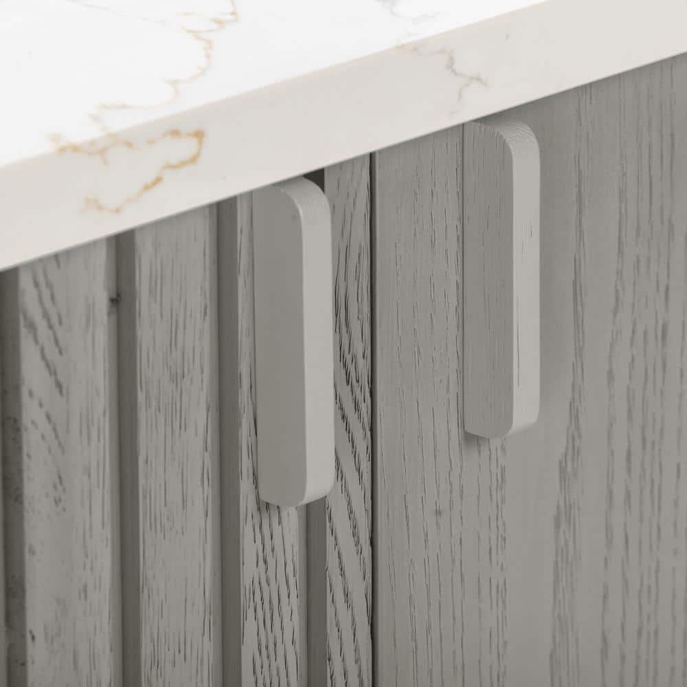 Blakely 60-Inch Gray Oak Double Bathroom Vanity Base