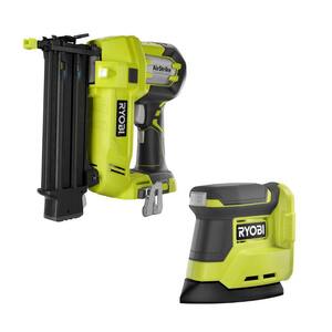 ONE+ 18V Cordless AirStrike 18-Gauge Brad Nailer with Cordless Corner Cat Finish Sander (Tools Only)