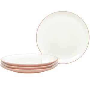 Colorwave Pink 10.5 in. (Pink) Stoneware Coupe Dinner Plates, (Set of 4)