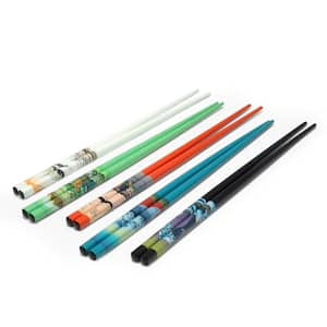 10 Pieces Multicolored Painting Bamboo Chopstick Set