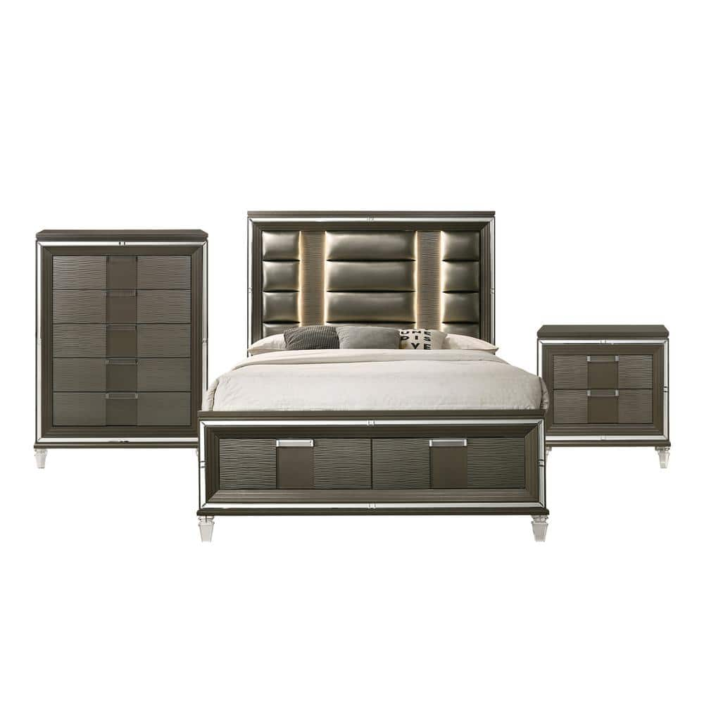 Charlotte 3-Piece Copper Queen Storage Bedroom Set -  Picket House Furnishings, TN600QB3PC