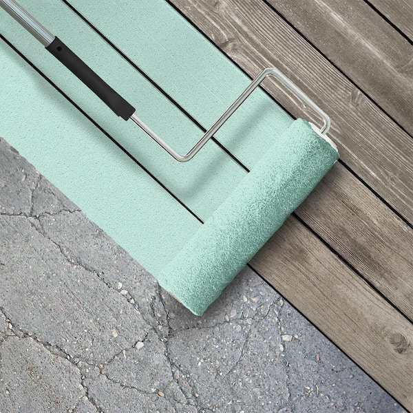 1 gal. #P440-2 Clear Aqua Textured Low-Lustre Enamel Interior/Exterior Porch and Patio Anti-Slip Floor Paint