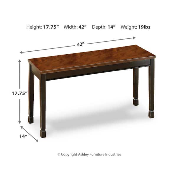 Owingsville Dining Bench - Black/Brown - (D580-00) Owingsville Dining Bench - Black/Brown - (D580-00)
