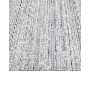 Harbor Contemporary Solid Heather 9 ft. x 12 ft. Hand-Knotted Area Rug