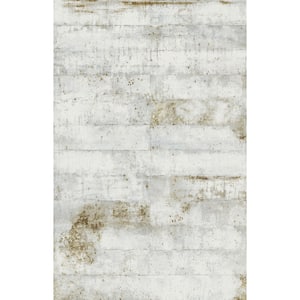 Serenite Vantage White/Brown 4 in. x 15 3/4 in. Smooth Ceramic Subway Wall Tile Sample