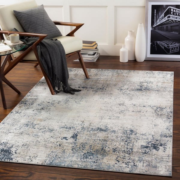 Norland Denim Modern Abstract 2 ft. x 2 ft. Area Rug